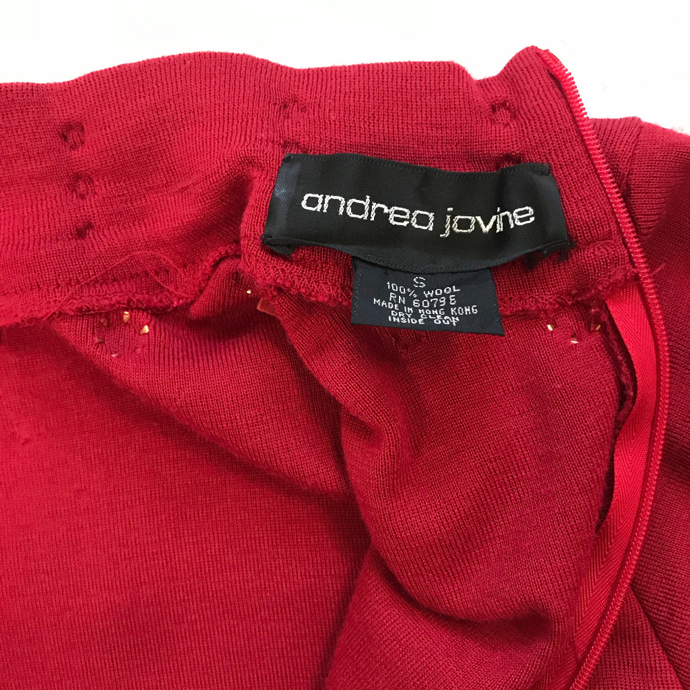 ANDREA JOVINE KNIT WOOL contoured dress S - Picture 4 of 8